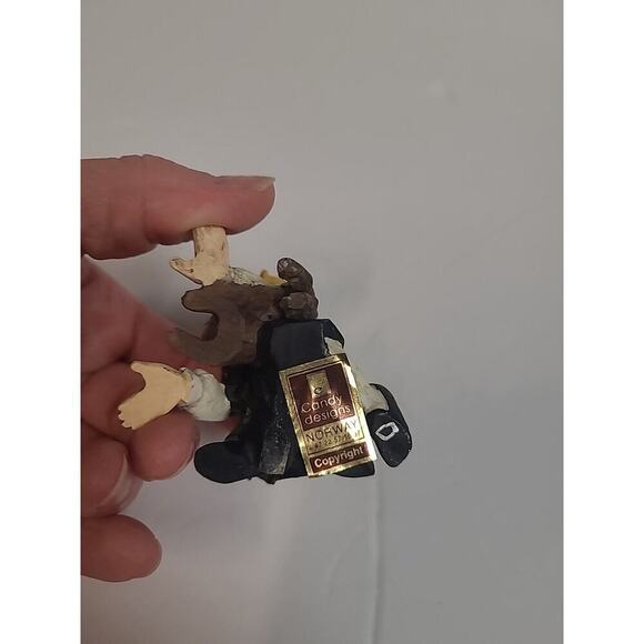 Candy Designs Norway Figurine Set Laughing Girl Cat Hedgehog Vintage - Picture 5 of 9